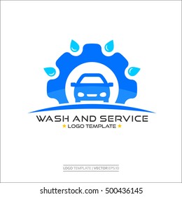 Auto wash and Service Car Logo Template. Vector Eps.10