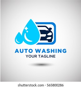 Auto Washing Logo Vector. Automotive and Transportation Logo template