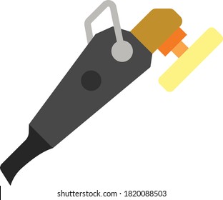 Auto Waxer Polisher Power Tool Vector Color Icon Design, Decon wash and Detail Studio equipment on white background, Car Buffer Machine Concept,