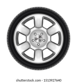 Auto wheel isolated or black car tyre, tire for racing or rally. Protector for bus or truck, lorry, racing automobile. Fast and speed icon or logotype. Automobile balancing or vulcanization, garage