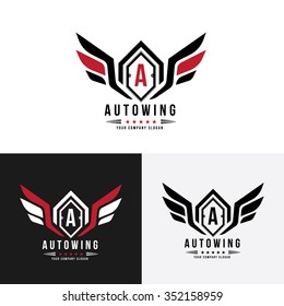 Auto wing, Automotive logo Template