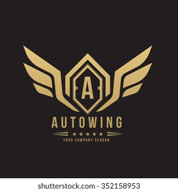 Auto wing, Car and automotive vector logo template