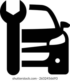 auto workshop icon. auto service, isolated icon on white background, car repair vector illustration