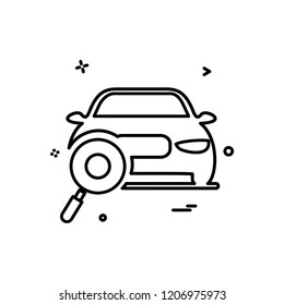 auto workshop search car icon vector design