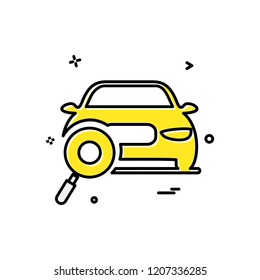 auto workshop search car icon vector design