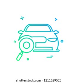 auto workshop search car icon vector design