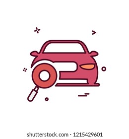 auto workshop search car icon vector design