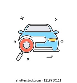 auto workshop search car icon vector design