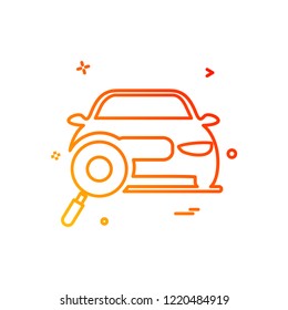 auto workshop search car icon vector design