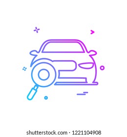 auto workshop search car icon vector design