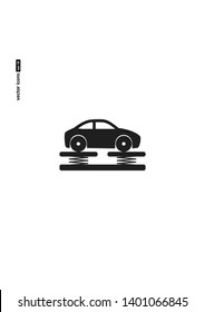 Auto workshops- vector icon on white background. Symbol for web, infographics, print design and mobile UX/UI kit. Vector illustration, EPS10.