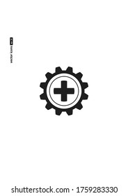 Auto workshops- vector icon on white background. Symbol for web, infographics, print design and mobile UX/UI kit. Vector illustration, EPS10.