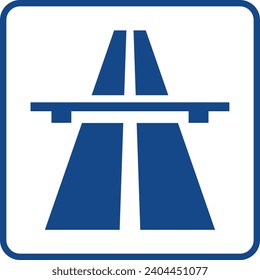 Autobahn Bundesautobahn BAB Schild Straßenverkehrsordnung Vektor EPS PNG Transparent ohne Hintergrund Clip Art 