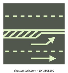 Autobahn icon. Cartoon illustration of autobahn vector icon for web