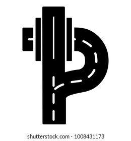 Autobahnicon. Simple illustration of autobahn vector icon for web.