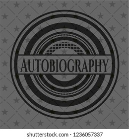 Autobiography dark icon or emblem