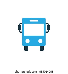 Autobus Colorful Icon Symbol. Premium Quality Isolated Bus Element In Trendy Style.
