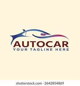 Autocar Sport Car Logo, Dynamic Vehicle Outline, Automotive Design, Fast Car Icon, Modern Transport Emblem