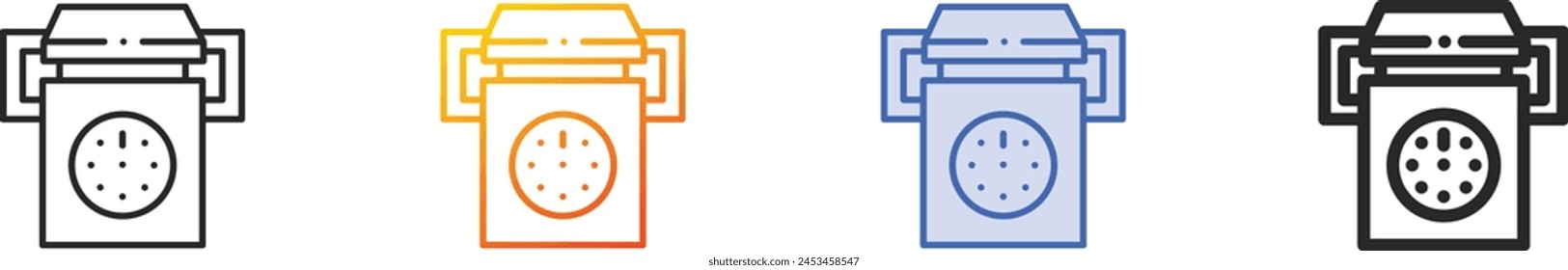 autoclave icon.Thin Linear, Gradient, Blue Stroke and bold Style Design Isolated On White Background