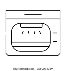 autoclave laboratory electronic equipment line icon vector. autoclave laboratory electronic equipment sign. isolated contour symbol black illustration