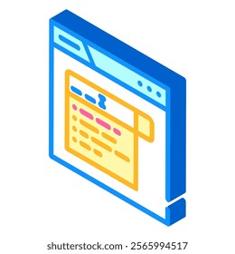 autocomplete natural language processing nlp isometric icon vector. autocomplete natural language processing nlp sign. isolated symbol illustration