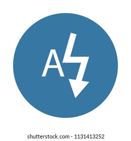 autoflash sign . Element of web icon in Badge style  on white background
