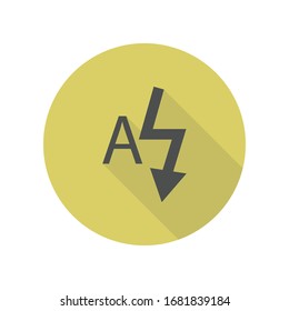 autoflash sign . Element of web long shadow icon. Simple glyph, flat vector of WEB icons for ui and ux, website or mobile application