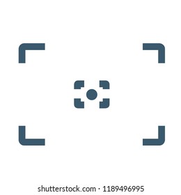 Autofocus icon - digital photo camera illustration, vector image concept