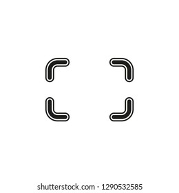 Autofocus icon - digital photo camera illustration, vector image concept