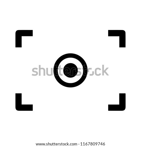 Autofocus icon - digital photo camera illustration, vector image concept