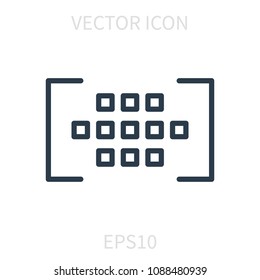 Autofocus linear vector icon.