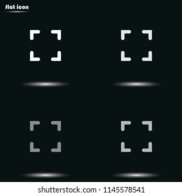 Autofocus zone sign flat grayscale vector icon.