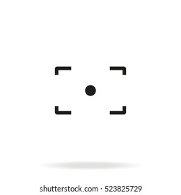 Autofocus zone sign icon.