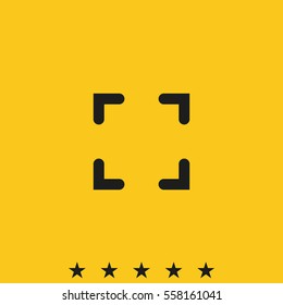 Autofocus zone sign icon.