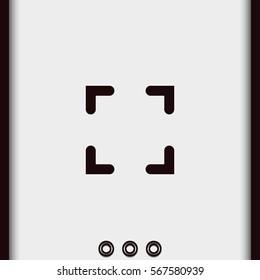 Autofocus zone sign icon.