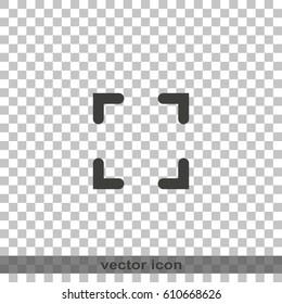 Autofocus zone sign icon.