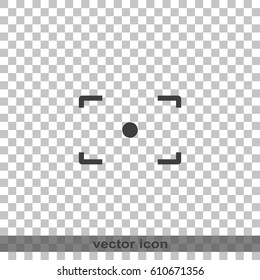 Autofocus zone sign icon.