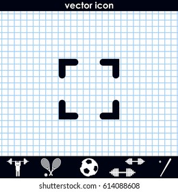 Autofocus zone sign icon.