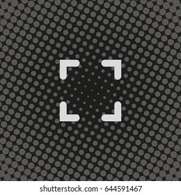 Autofocus zone sign icon.