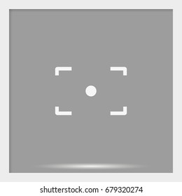 Autofocus zone sign icon.