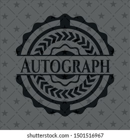 Autograph black badge. Vector Illustration. Detailed.