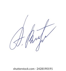 Autograph hand drawn. Handwritten signature. Drawing line scrawl. Handwriting scribble written in black pen isolated on white background.