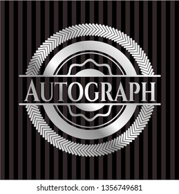 Autograph silver shiny badge
