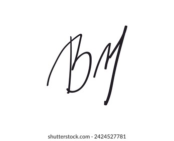 Autographs with letter B. Fake hand drawn design. Fictitious Handwritten signature scribble for business certificate or note. Vector doodle isolated illustration.