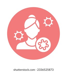 Autoimmune disease color line icon. Isolated vector element. Outline pictogram for web page, mobile app, promo