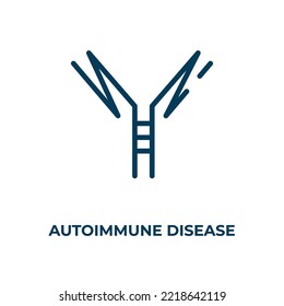 Autoimmune Disease Icon. Linear Vector Illustration. Outline Autoimmune Disease Icon Vector. Thin Line Symbol For Use On Web And Mobile Apps, Logo, Print Media.