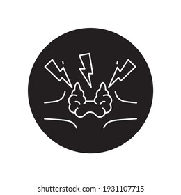 Autoimmune Thyroiditis schwarze Glyphe Symbol. Piktogramm für Webseiten, mobile App, Promo. Bearbeitbarer Hub
