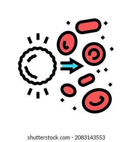 autoimmunity blood color icon vector. autoimmunity blood sign. isolated symbol illustration