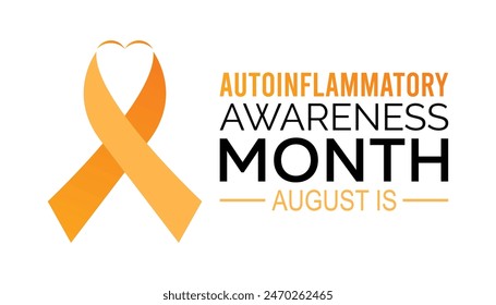 El mes de la conciencia autoinflamatoria se observa cada año en August.Anuncio diseño Plantilla Ilustración vectorial diseño de fondo.