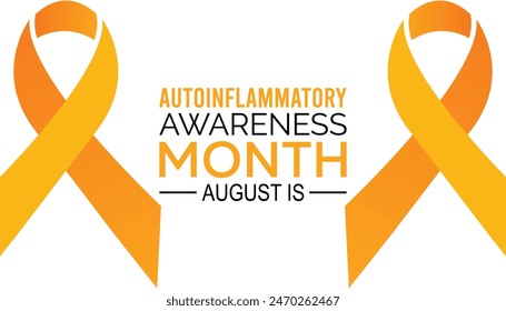 El mes de la conciencia autoinflamatoria se observa cada año en August.Anuncio diseño Plantilla Ilustración vectorial diseño de fondo.